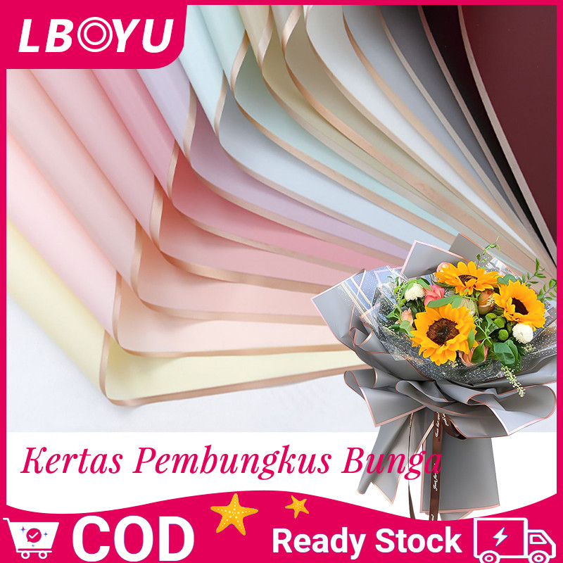 

Flower Wrapping Paper List Gold Transparan Cellophane Kertas Buket Pembungkus Bunga