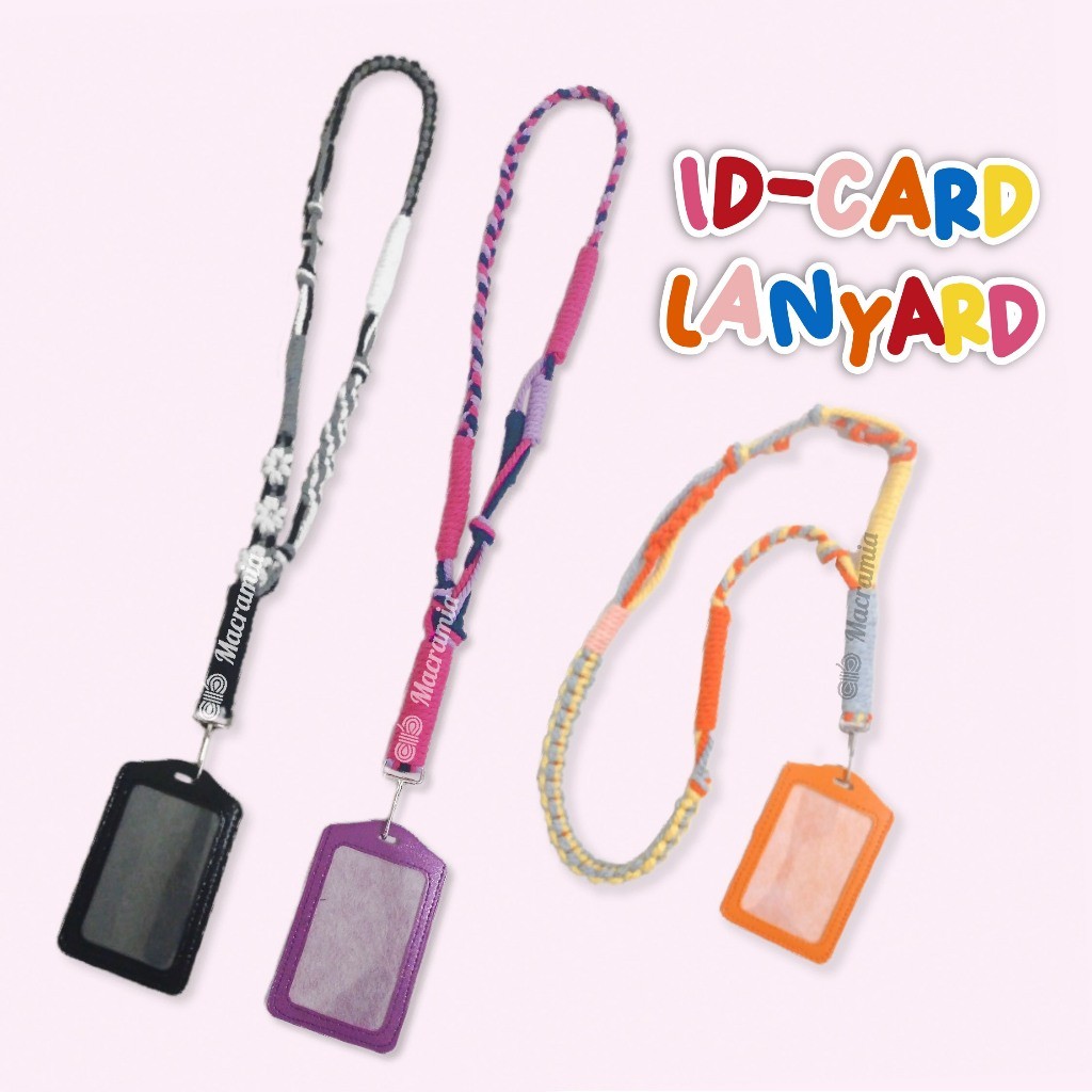 

AGUNSUASHOP Macrame Lanyard Handmade BY Yolanda| Premium | Tali Lanyard | Tali ID Card Lucu |COD|