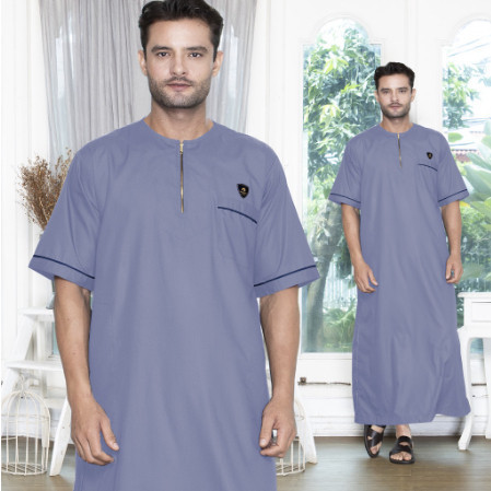 Jubah Pria Casual Pendek Jubah Pria Casual Premium Lengan Pendek Jefri Series Original