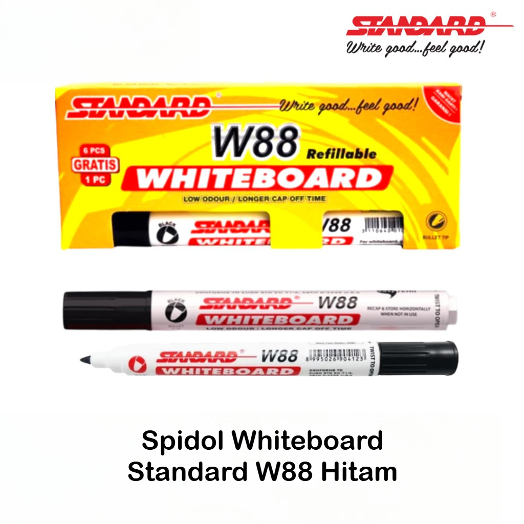 

Spidol Whiteboard Standard W88 Hitam (1 PCS) - Spidol Papan Tulis / Spidol Bisa Dihapus