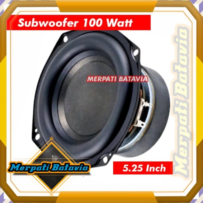 Speaker Subwoofer 5.25 Inch 100W 4 Ohm Bass Woofer 5.25 Inci 100 Watt