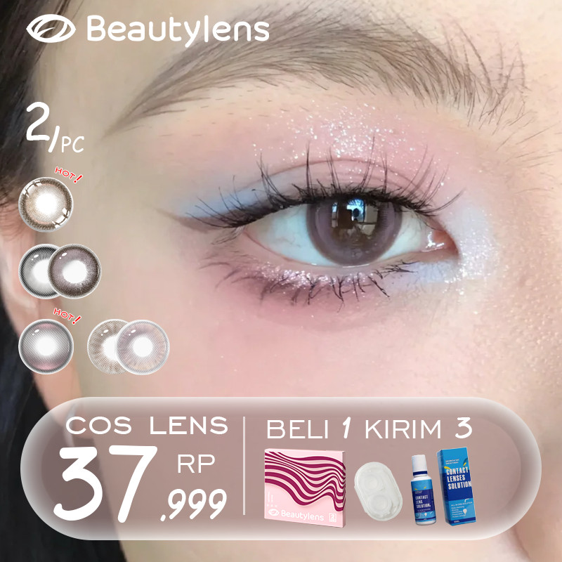BEAUTYLENS Softlens Lensa Kilauan hitam normal&minus[-0.50s/d~-8.00]  Yearly HEMA+NVP Gel Universal