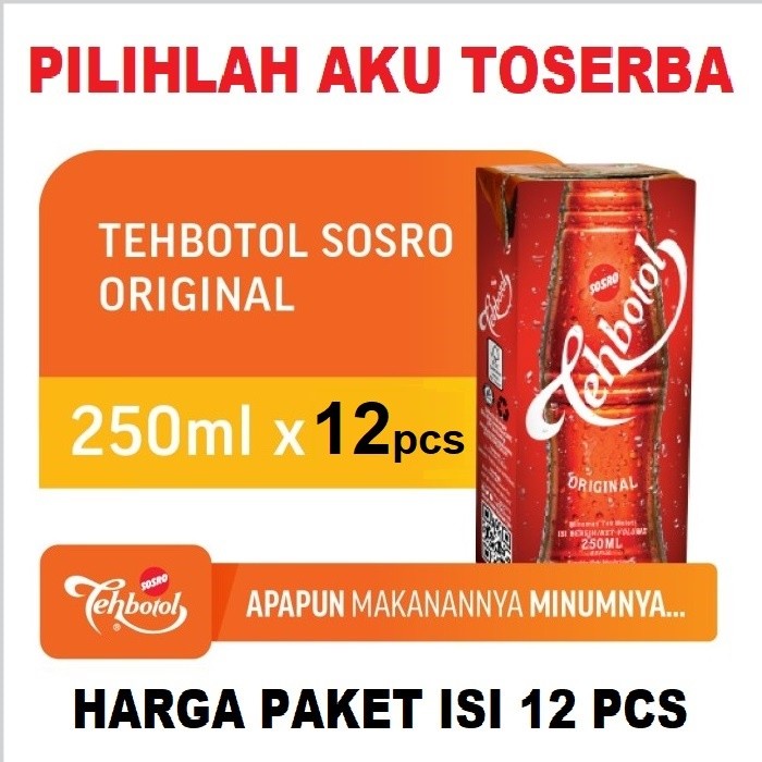 

Teh Botol Sosro Kotak Original 250 ml - ( HARGA 12 pcs )