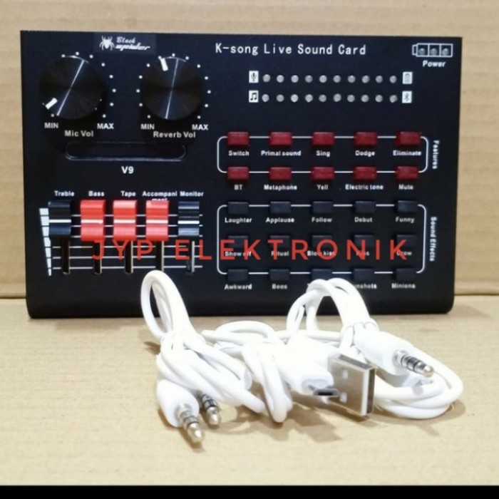 promo  -MIXER AUDIO SOUNDCARD BLACK SPIDER V9 / V 9 / V-9 MULTI FUNGSIONAL