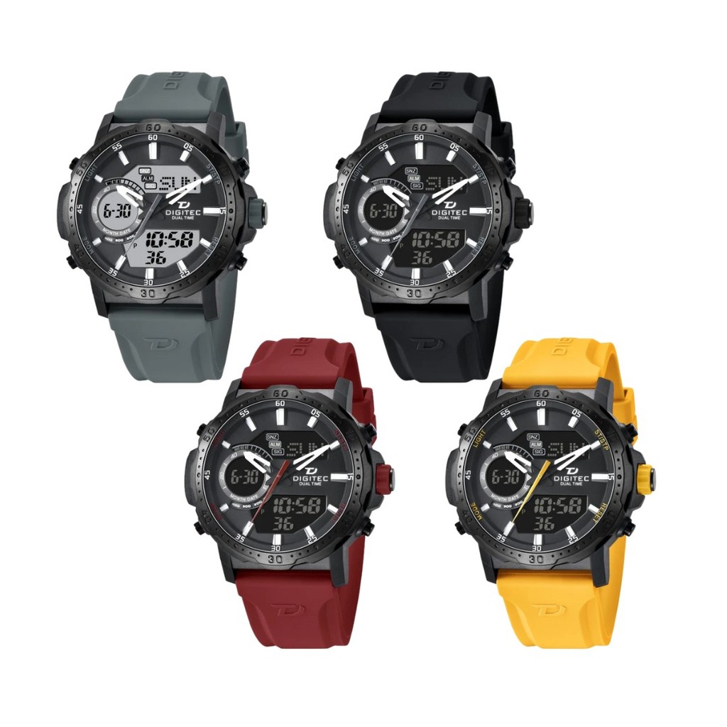 JAM TANGAN PRIA DIGITEC DGS 2187T DGS-2187 DIGITAL ANALOG RESIN/RUBBER STRAP