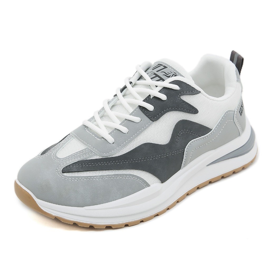 LV0322 Sepatu Sneakers Pria Sepatu Sport Hitam Pria