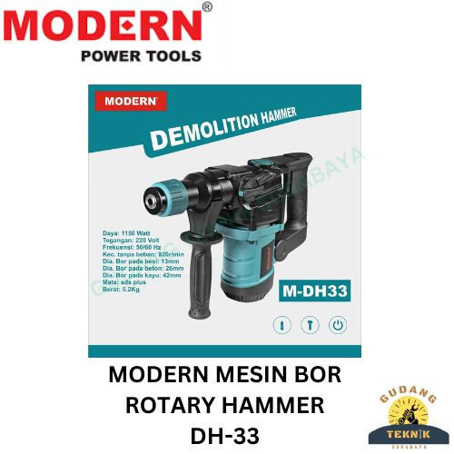 MODERN MESIN BOR ROTARY HAMMER DH-33/ DH 33 BOR BOBOK BETON