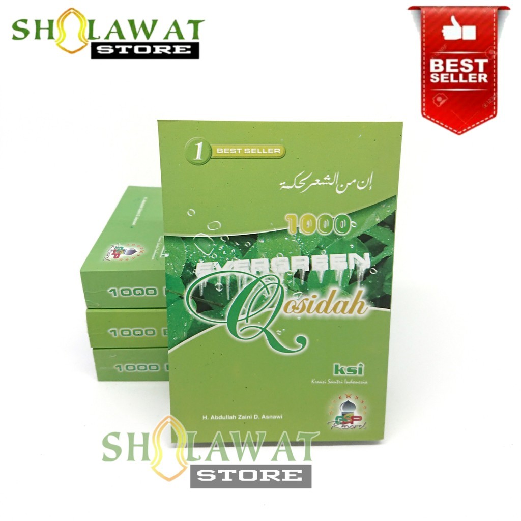 Buku 1000 Qosidah Evergreen/Buku Qosidah Lengkap/Buku Qosidah 1000/Kitab Qosidah Murah