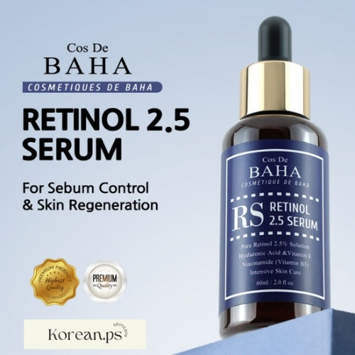 Cos De BAHA RS RETINOL 2.5 SERUN 60ML anti keriput wrinkle Hyaluronic vitamin E Niacinamide
