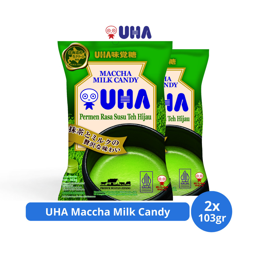 

UHA Maccha Milk Candy 103gr x 2 pcs