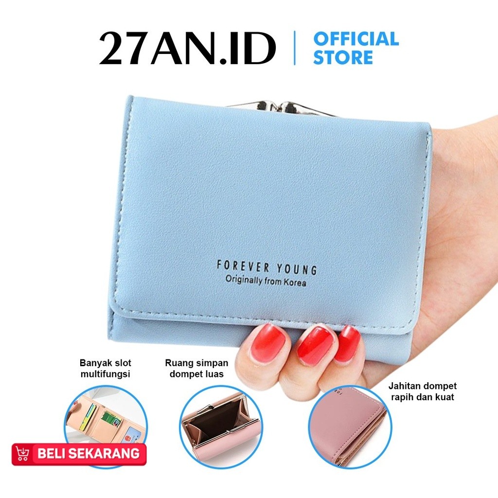 (27AN.ID) Dompet Lipat wanita F6 Dompet Mini Wanita Tebal C5
