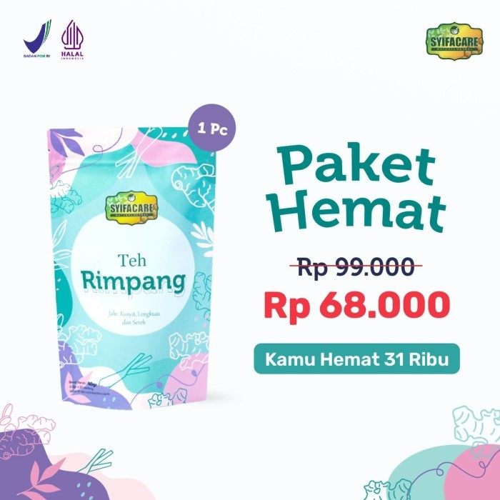 

Teh Rimpang BPOM | Teh Celup Rempah | Teh Diet Detox | Pelangsing Herbal | Imunitas - Beli 1