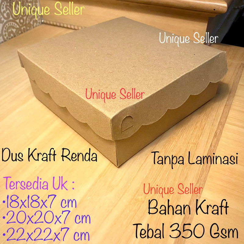 

[Isi10] Dus Nasi KRAFT RENDA R8 R10k R10b 18x18x7 20x20x7 22x22x7 cm / Dus Box Kotak Nasi Uk 18 20 22 KRAFT RENDA 350 Gsm / Dus Box Kotak Hampers Kue Roti Hajatan 18x18 20x20 22x22 x 7 cm