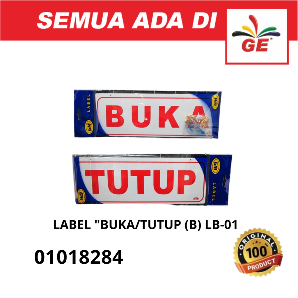 

GM LABEL BUKA/TUTUP LB-01 - 01018284