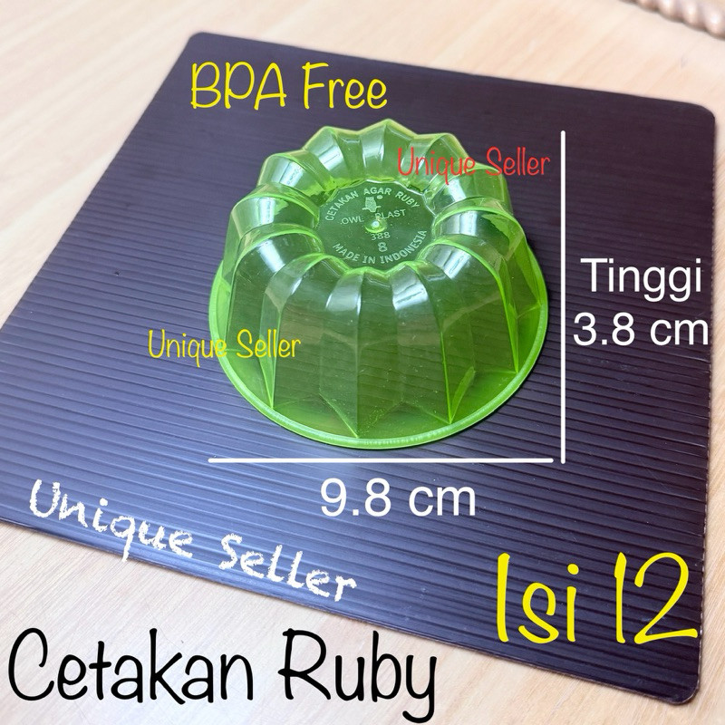 [Isi12] Cetakan Agar Jelly Puding Ruby 10 cm OWL PLAST / Cetakan Nasi Jelly Puding Agar Agar Rubi Ru