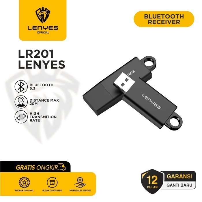 LENYES LR201 LR202 LR203 LR204 LR205 BLUETOOTH RECEIVER USB WIRELESS ADAPTER 5.1 ALAT BLUETOOTH SALO