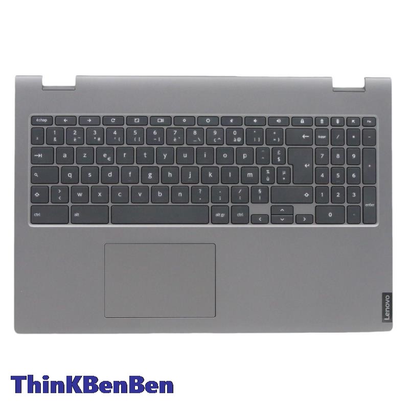 FR French Mineral Gray Keyboard Upper Case Palmrest Shell Cover For Lenovo Chromebook C340 15 5CB0U4