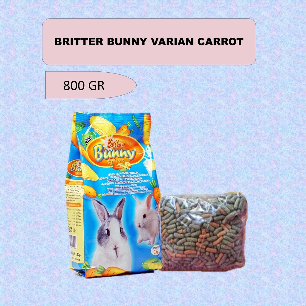 BRITER BUNNY 800gr makanan kelinci Rabbit food 800 gr Britter Bunny Carrot
