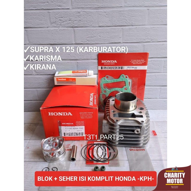 Blok + seher isi komplit (KPH) Supra x 125 lama karbu/karisma/kirana