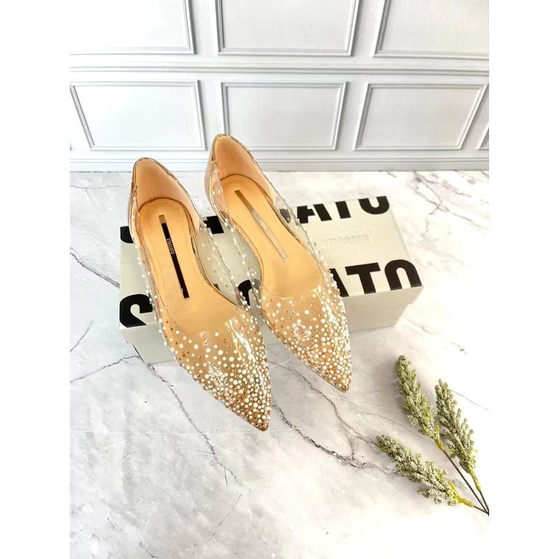 [12.12 Birthday Sale] - Sepatu Staccato Crystal Vinyl Flat Shoes STC 5721-1 - Sweet Stuff Official
