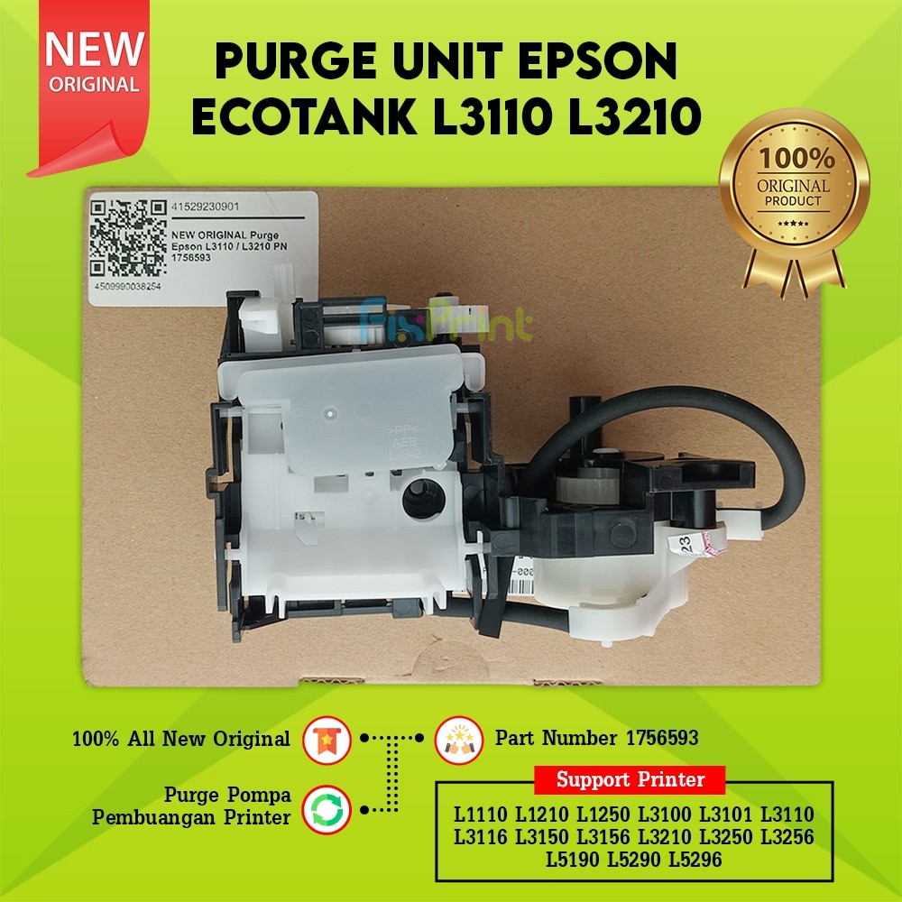 Purge Unit Epson EcoTank L1110 L3110 L3150 L5190 Pompa Pembuangan Printer L1210 L3210 L5290 Pump Ass
