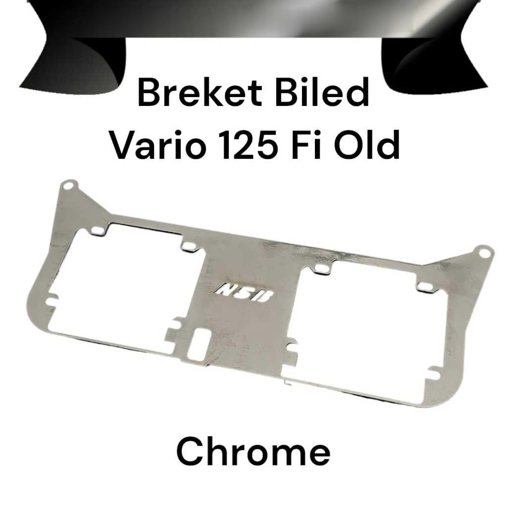 Breket Dudukan Chrome Lampu Projie Biled 2,5 inch HID Vario 125 OLD // breket boled chrome projie un