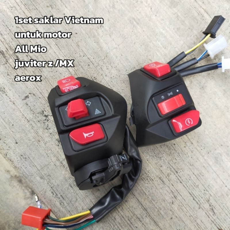 Saklar mio variasi vietnam 1set kiri kanan plus hazard dan saklar lampu tambahan