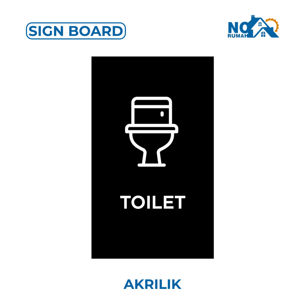 

Toilet Pria Wanita Sign Board Akrilik Print Papan Petunjuk Signage Ruangan Modern Label Nama Restroom Sticker Tempel Dinding