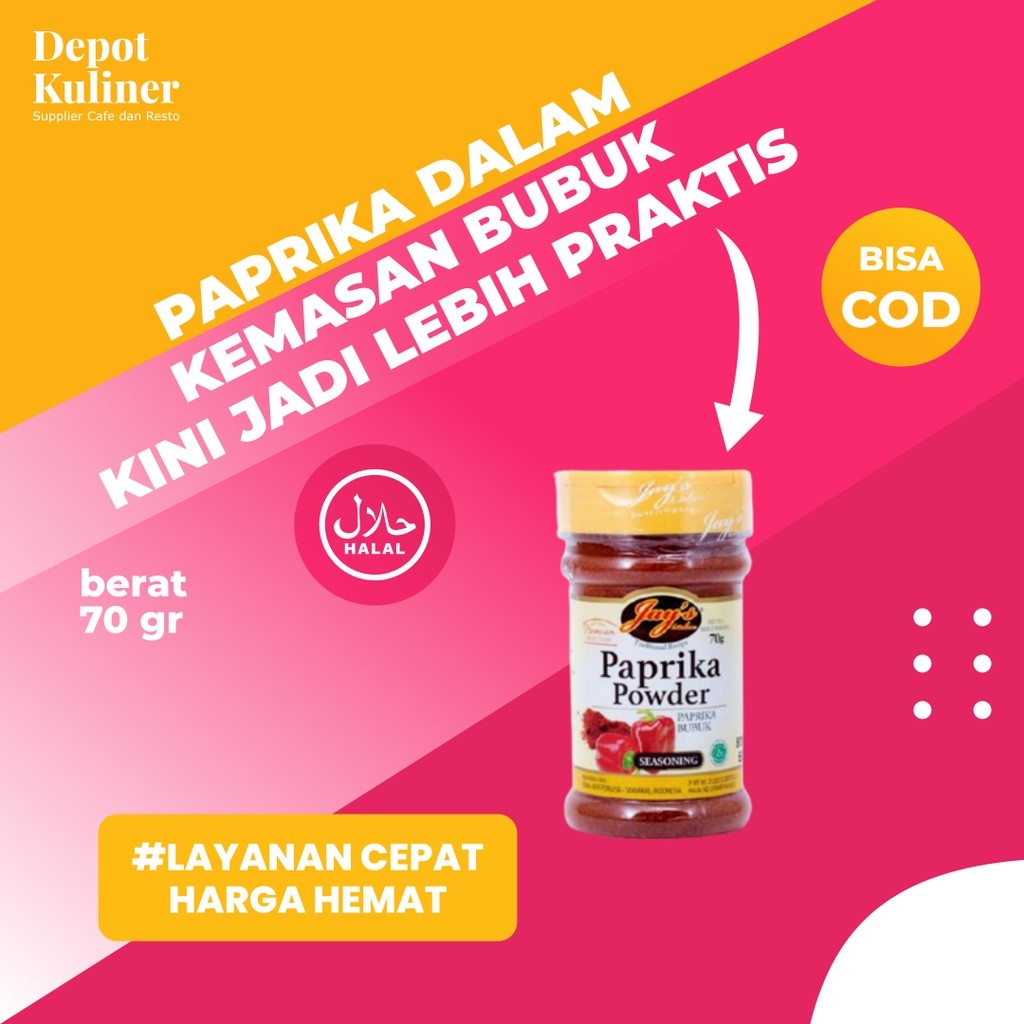 

Jays kitchen Paprika Powder Seasoning 70g (paprika bubuk)