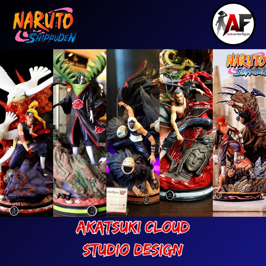 Statue Naruto Akatsuki Zetsu, Hidan, Sasori, Kakuzu, Deidara Cloud Studio Design Recast