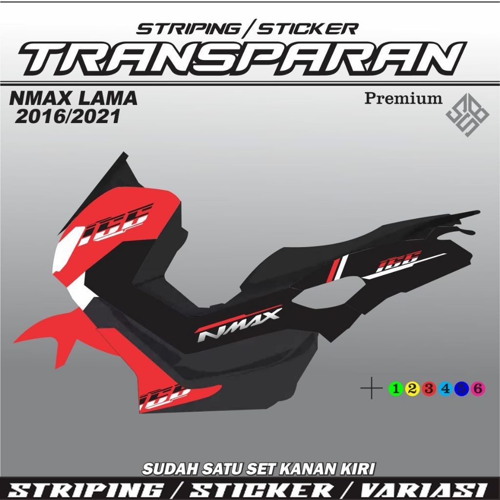 STIKER / Sticker Transparan Striping Nmax Terbaru Vietnam Racing Style Livery Warna Kombinasi
