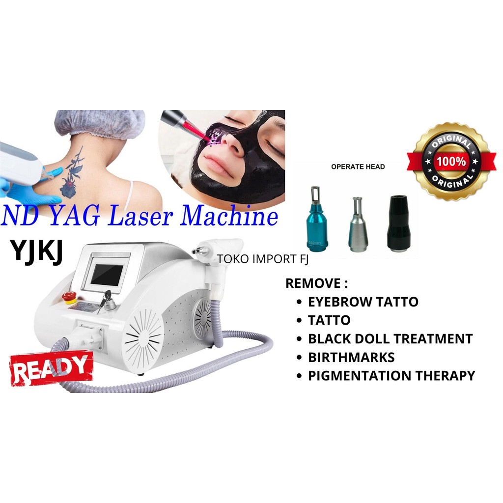 Ndyag YJKJ Laser Removal  Washing Penghilang Tato Penghilang Flek Mesin TATO Alis Remover Blakcdoll 