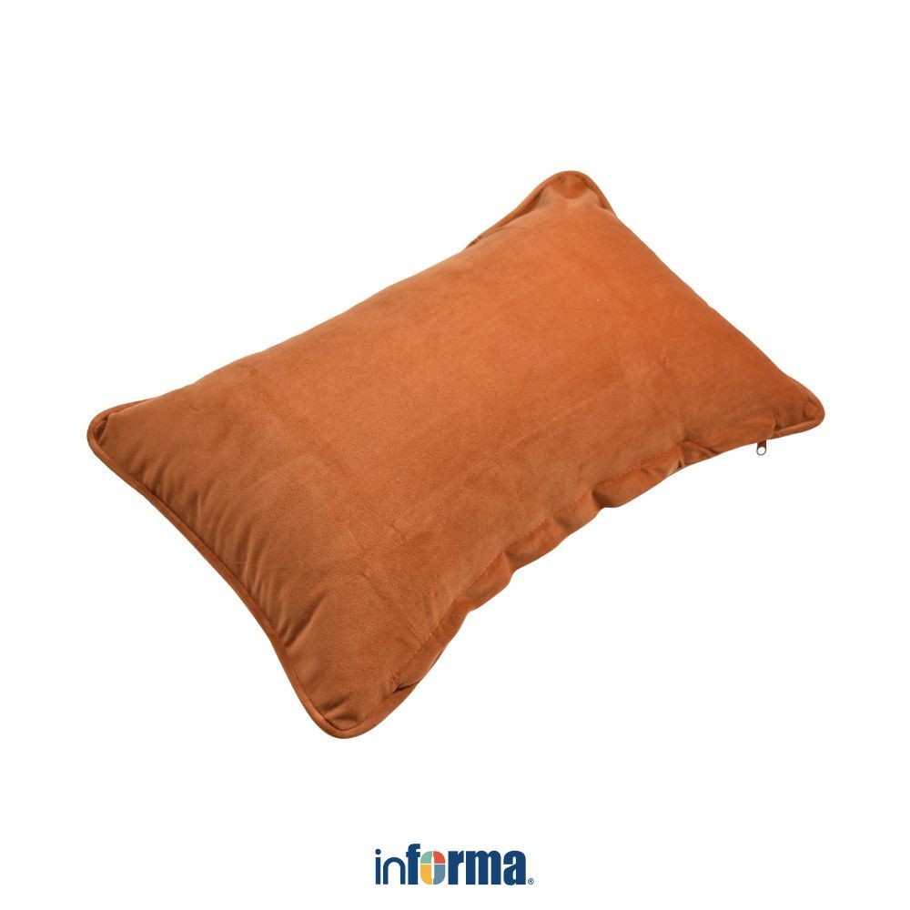 Informa Sarung Bantal Sofa 30X50 cm Velvet - Burnt Oranye Cushion Cover Aesthetic Pelindung Bantal S