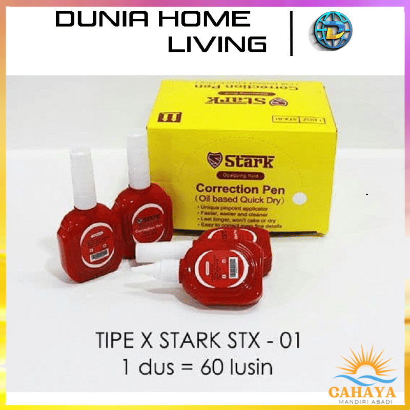

CAHAYA MANDIRI ABADI6 STARK Correction Pen / Tipe X / Tipe Ex / Tip Ex Merah Cair