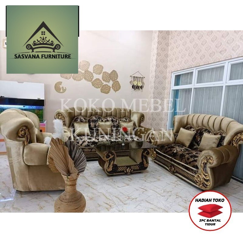 (FREE BANTAL TIDUR) Sofa Jaguar Arjuna Type 321 Minimalis Termurah Terlaris Cirebon Kuningan Majalen