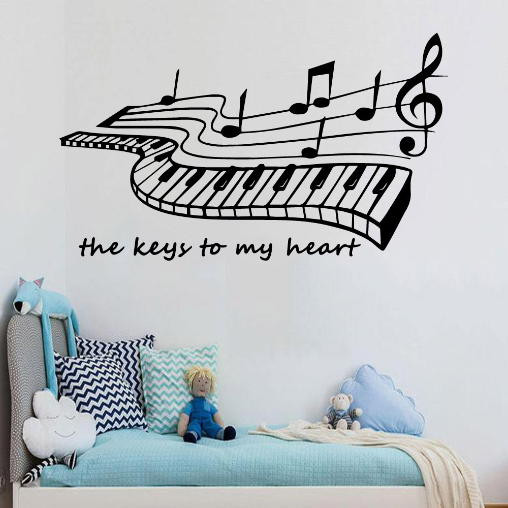 

1 pc new Drop Shipping Note Wall Stickers Creative For Living Room Kids Room Mural Waterproof Wall Art Decal Vinyl Decals