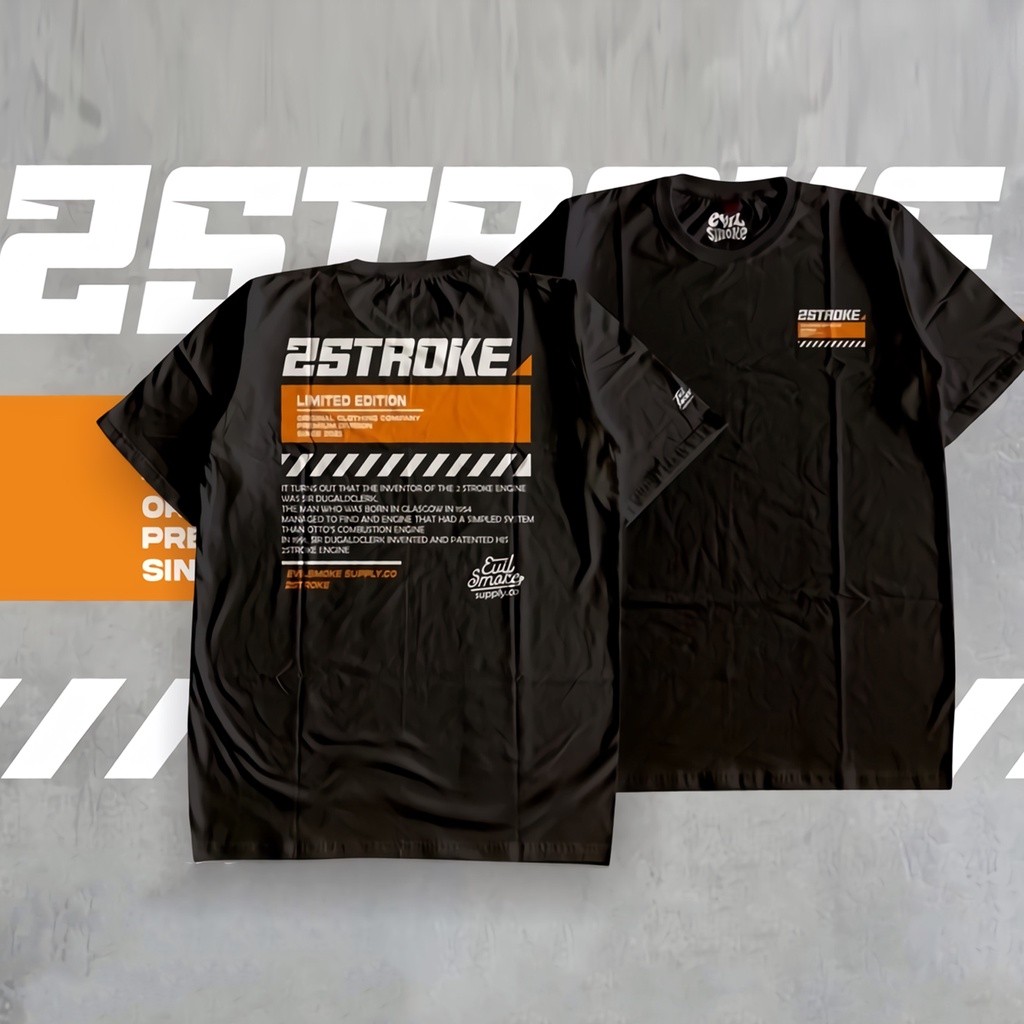 kaos 2 tak baju 2 stroke EVILSMOKE LINE ninja rr ninja r rx king satria hiu fiz r satria lumba rxz S