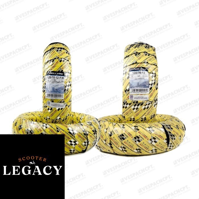 Ban SWALLOW Delitire SC 109 Depan & Belakang 110/70-12 120/70-12 130/70-12 Ring 12" Vespa Sprint Pri