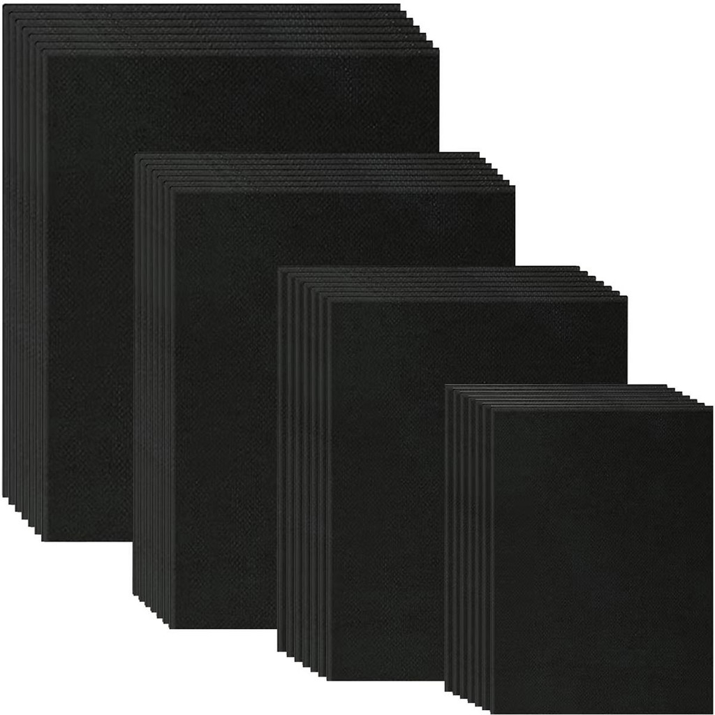 

12pcs Canvas Boards for Painting,Blank Black Canvas Panels,8 oz Gesso-Primed, Art Supplies for Acrylic Pouring and Oil Painting.