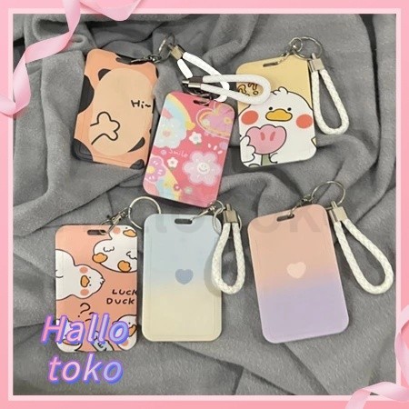 

ID CARD HOLDER MOTIF KAWAII TEMPAT KARTU PHOTOCARD PHOTO CARD Pelindung + Tali，Tokoh Kartun Dan Anime Yang Lucu Kado Untuk Siswa Di Sekolah