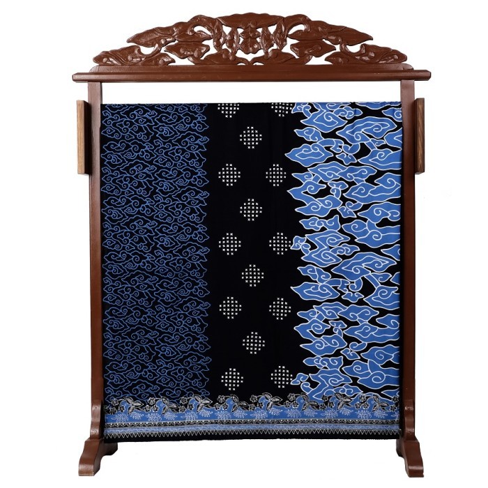 Bahan Kain Batik Tulis Mega Mendung Kombinasi Pangko - Merah