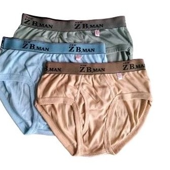 3pcs CD PRIA ZB MAN KARET BOXER/CD PRIA BAHAN KATUN MERK ZB MAN
