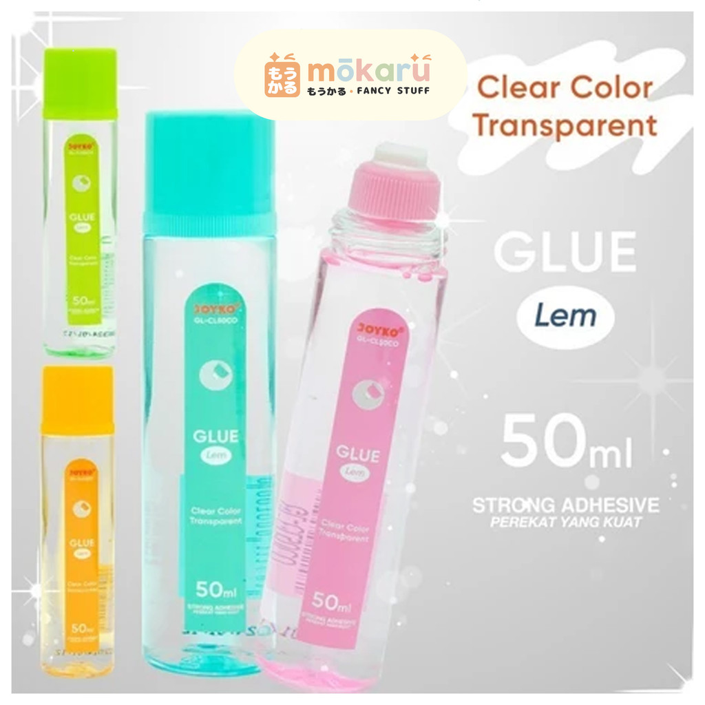 

JOYKO Glue Liquid GL-CL50CO Lem Kertas Cair Bening Color Transparant 50ml