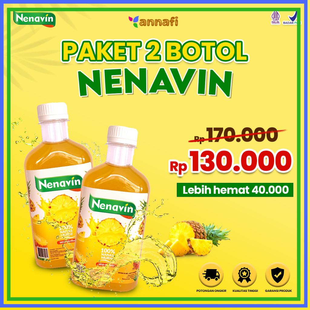 

Nenavin 2 Botol Cuka Nanas Asli 300 ML Original 100% Membantu Mengatasi Lonjakan Gula Darah