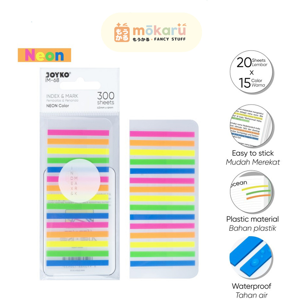 

Joyko Pembatas dan Penanda Index & Memo IM-68 Neon Color