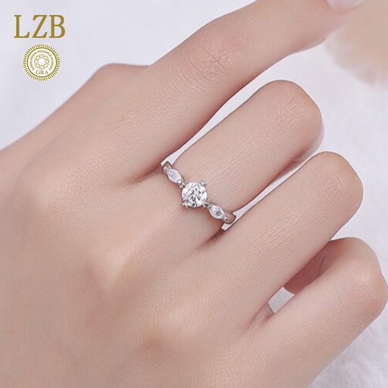 S925 Perak High-end Berlian Kecil Cerah Cincin Cincin Tipis Wanita