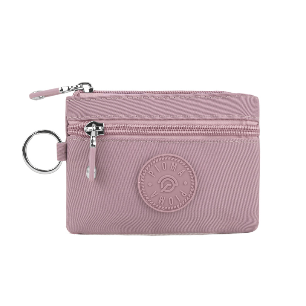 Deobags pioma rumi Dompet nylon Wanita  2 resleting  / Dompet Kartu / Dompet Kunci / Dompet Koin