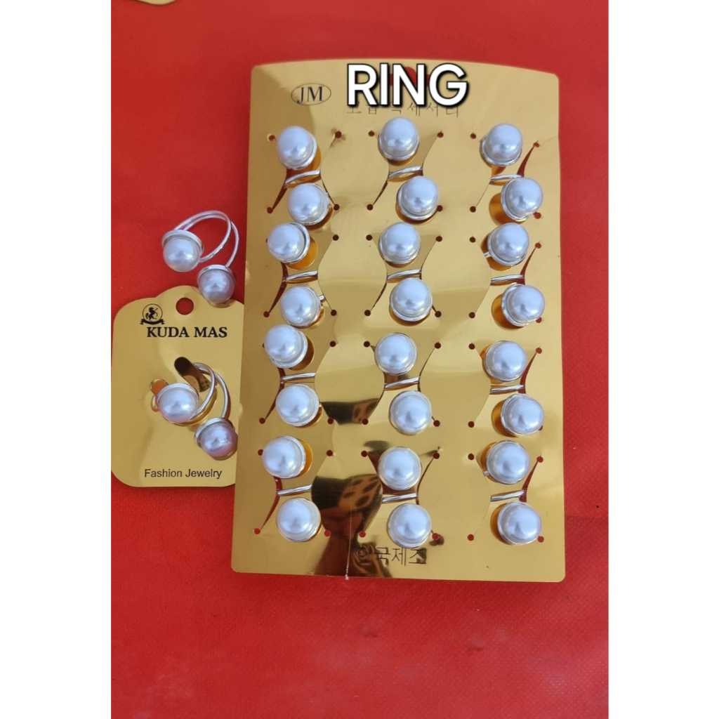 Lusinan Ring Hijab Motif Lilit Mutiara Kolong - Ring Kerudung Motif Lilit Mutiara Kolong- Ring Jilba