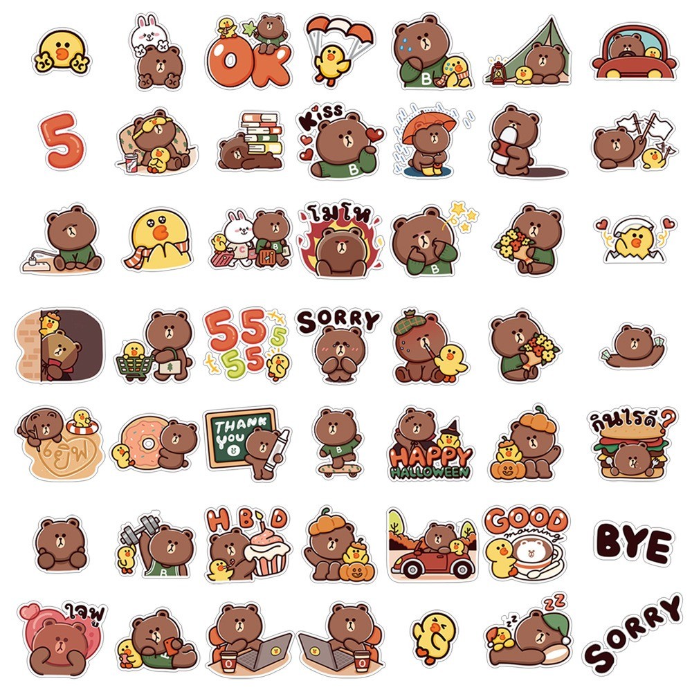 

50 Pcs Sticker Line Vinyl Waterproof untuk Tempelan Laptop Tumbler HP Koper DIY [9]