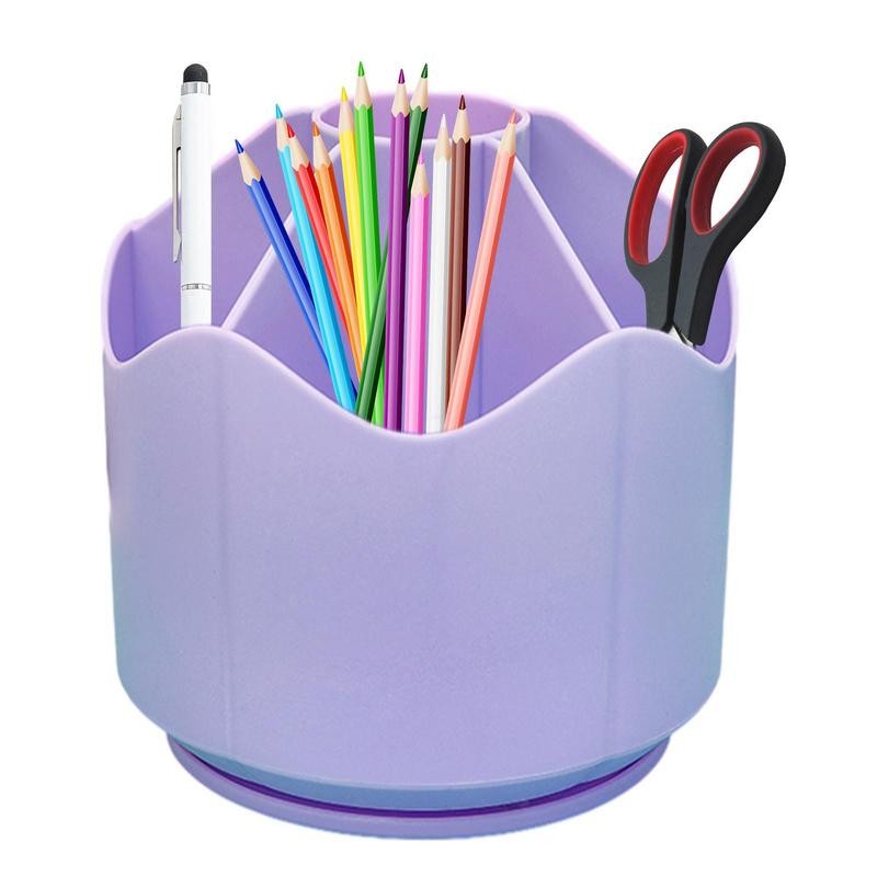 

Rotating Desk Organizers Rotating Desktop Pen Pot Reusable Pen And Brush Holder Rotating Desk Stationary Organizer For Home And